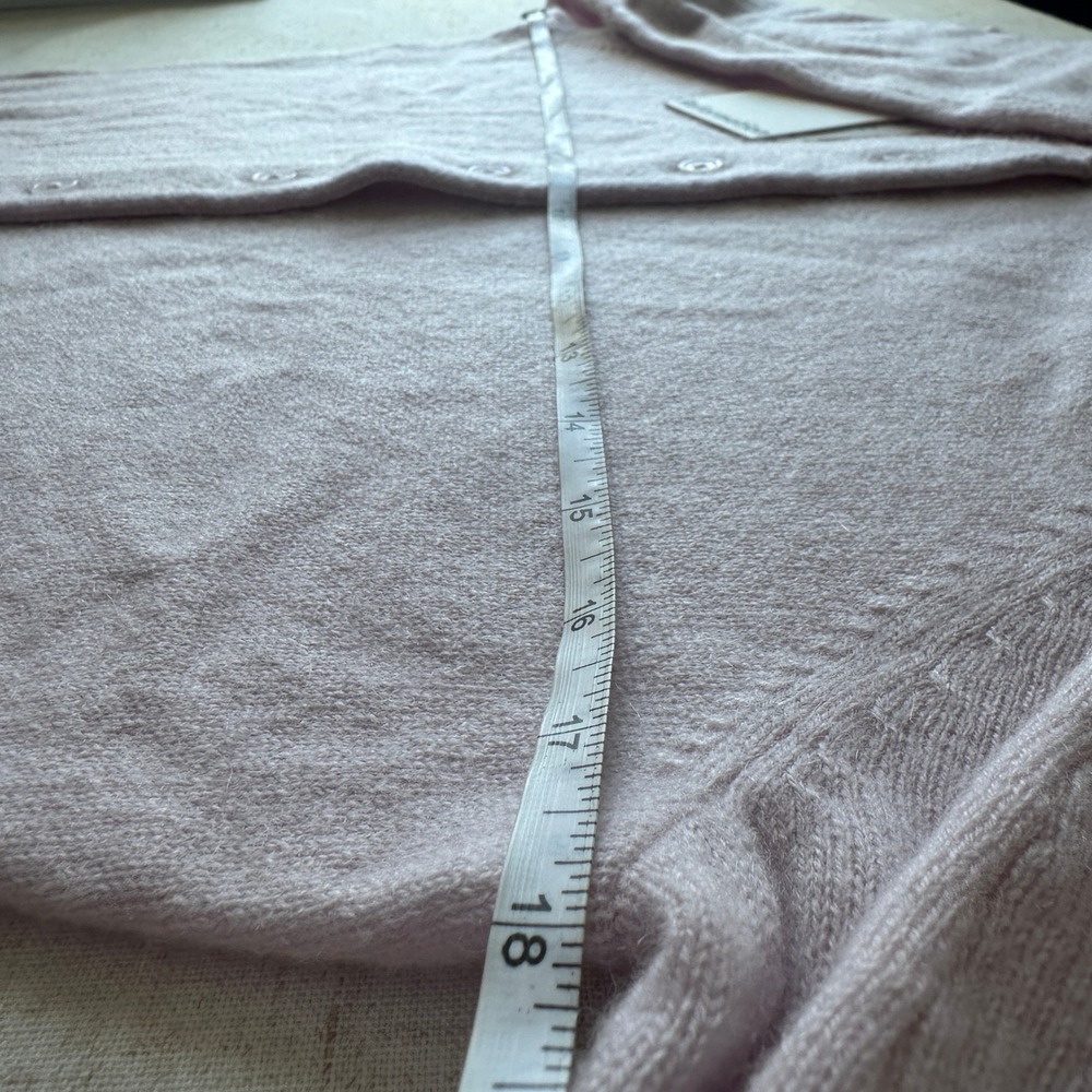 NWT Reformation Farren Cashmere Crew Cardigan Sweater | Foxglove Pale Pink S - Picture 8 of 10